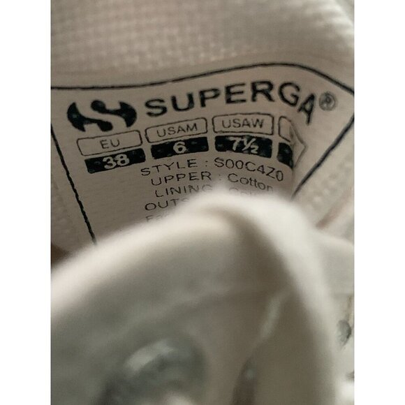 SUPERGA Rainbow Cotton Espadrille Platform Sneakers Size 7.5 - Picture 7 of 8